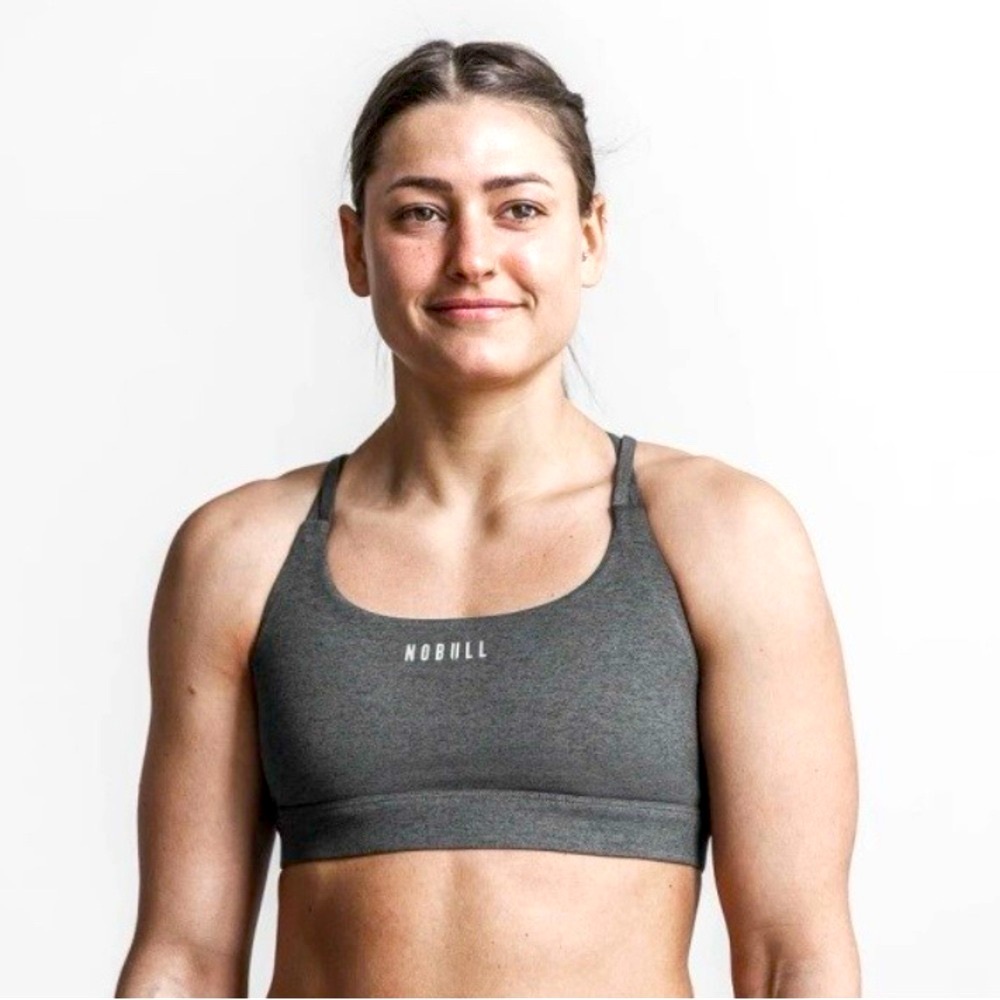 NWT NOBULL Women’s Plush Heather Sports Bra - XS - Charcoal Heather